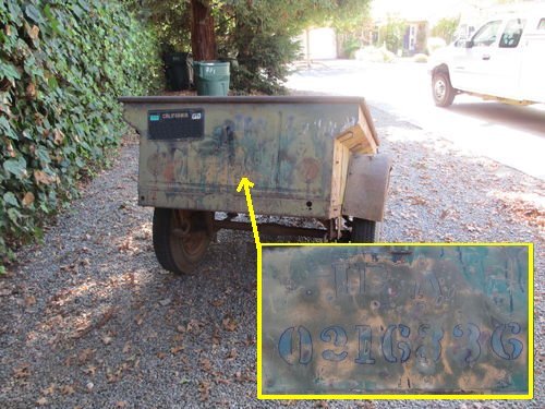 USA Number painted on back of trailer